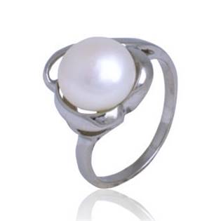 Ocelový prsten - perlička