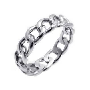 Ocelový prsten - řetěz, vel. 52