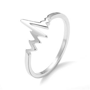 Ocelový prsten heartbeat