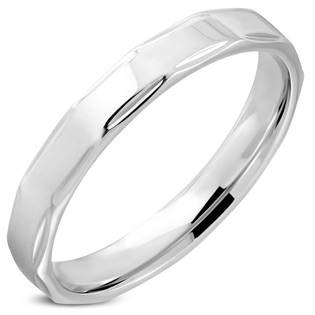 Ocelový prsten lesklý, šíře 4 mm, vel. 70