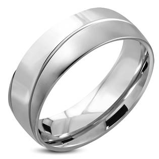 Ocelový prsten lesklý, šíře 8 mm, vel. 51