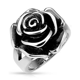 Ocelový prsten růže