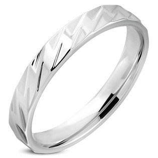 Ocelový prsten, šíře 4 mm