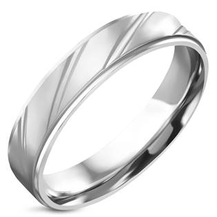 Ocelový prsten, šíře 5 mm, vel. 52