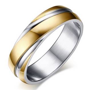 Ocelový prsten, šíře 6 mm, vel. 62