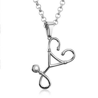 Ocelový řetízek s přívěškem - fonendoskop