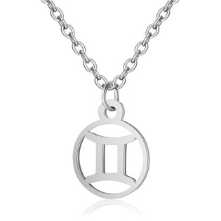 Ocelový řetízek s přívěškem znamení blíženci