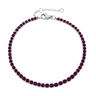 Ocelový štrasový tenisový náramek AMETHYST