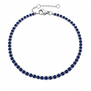 Ocelový štrasový tenisový náramek SAPPHIRE