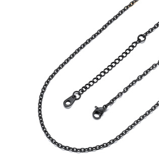Očkový řetízek černý, tl. 1,2 mm, délka 45 + 5 cm