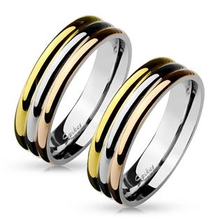 OPR0012 Ocelové snubní prsteny - pár