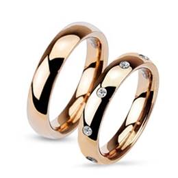 OPR0016 Ocelové snubní prsteny - pár 