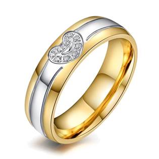 OPR0055-S Dámský ocelový prsten srdíčko