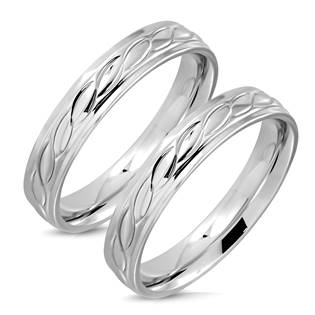 OPR0103 Ocelové snubní prsteny - pár