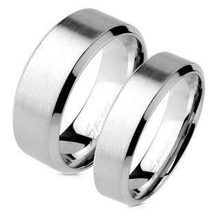 OPR1393 Snubní prsteny ocel - pár 6+8 mm
