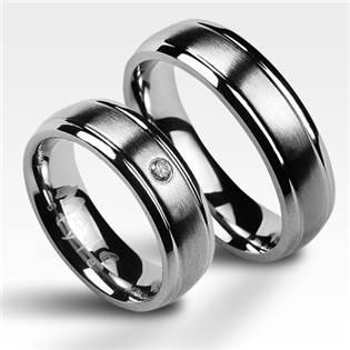 OPR1438 Snubní prsteny ocel - pár