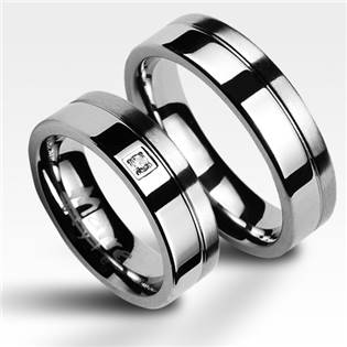 OPR1439 Snubní prsteny ocel - pár