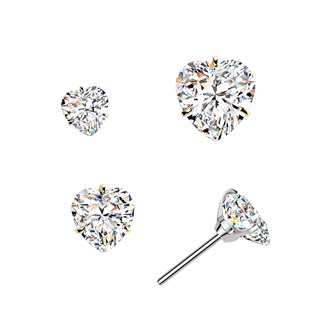 Ozdobná část k PUSH IN piercingu Moissanit TITAN, 0,5ct (5mm)