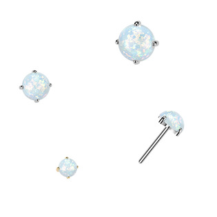 Ozdobná část k PUSH IN piercingu TITAN, opál