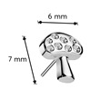 PUSH IN piercing náhradní ozdobná část rozměry