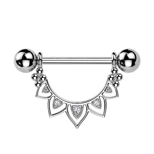Ozdobný piercing do bradavky