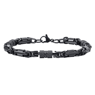 Pánský černý ocelový náramek