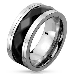 Pánský ocelový prsten rotační, vel. 62