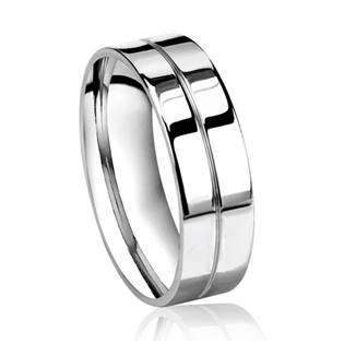Pánský ocelový prsten, šíře 6 mm
