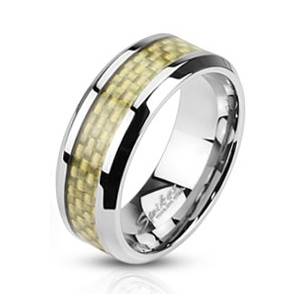 Pánský ocelový prsten šíře 8 mm, vel. 65