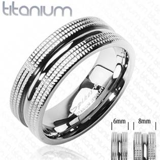 Pánský prsten titan, šíře 8 mm, vel. 65