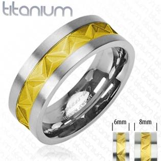 Pánský prsten titan, šíře 8 mm, vel. 68