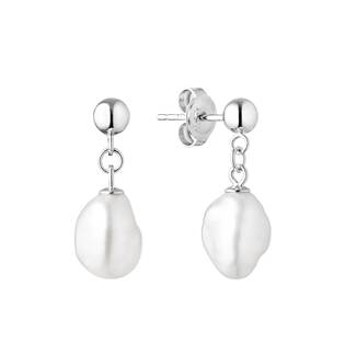 Perlové náušnice – nepravidelné přírodní perly