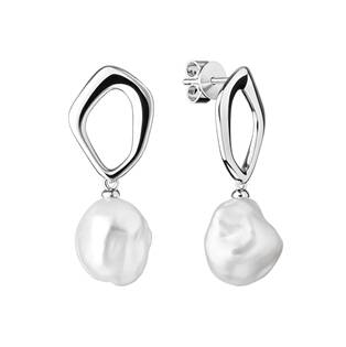Perlové náušnice – nepravidelné přírodní perly
