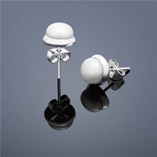 Perlové náušnice Buka malé – bílé perly