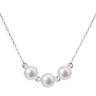 Perlový náhrdelník se 3mi říčními perlami