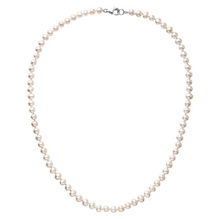 Perlový náhrdelník z oválných pravých říčních perel
