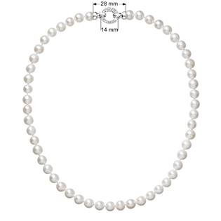 Perlový náhrdelník z pravých říčních perel bílý 