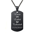 Dog Tag Vojenská zámk s rytinou