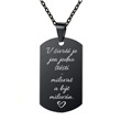 Vojenská známka s rytinou dog tag