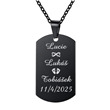 Vojenská známka s rytinou dog tag 