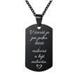 Vojenská známka s rytinou dog tag