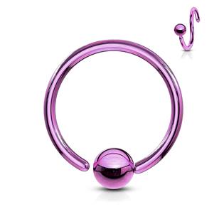 Piercing - kruh fialový