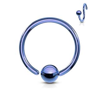Piercing - kruh modrý
