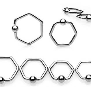 Piercing - kruh šestihranný