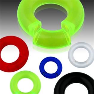Piercing - segment kruh 3x20 mm, barva zelená