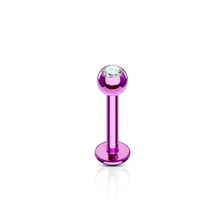 Piercing do brady - labreta, fialová barva