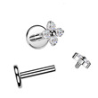 Titanová labreta piercing do brady TITAN rozměry