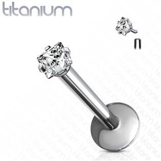 Piercing do brady - labreta titan čtverec