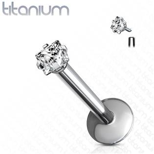 Piercing do brady - labreta titan čtverec, 1,2 x 8 mm