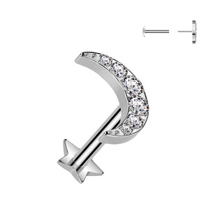 Piercing do brady - PUSH IN labreta TITAN, 1,2 x 8 mm